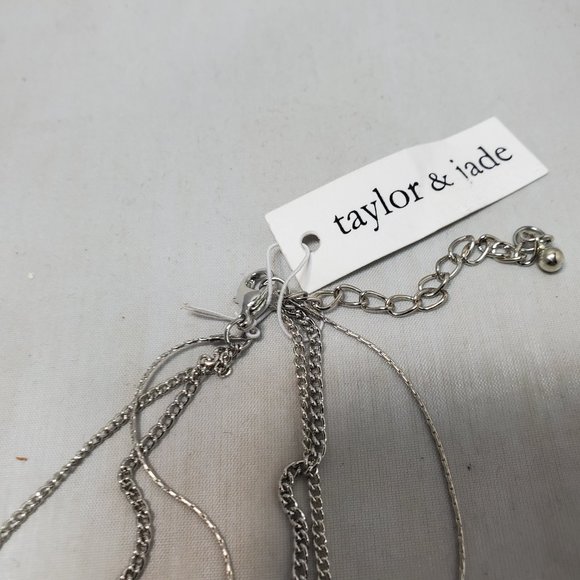 Taylor & Jade 3 row silver multi strand layered necklace - Picture 5 of 5